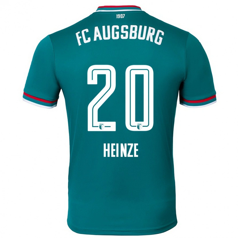 Danxen Kinder Fynn Heinze #20 Dunkelgrün Auswärtstrikot Trikot 2024/25 T-Shirt Schweiz