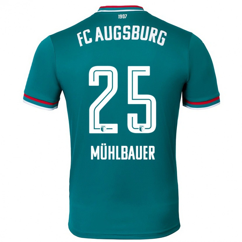 Danxen Kinder Simon Mühlbauer #25 Dunkelgrün Auswärtstrikot Trikot 2024/25 T-Shirt Schweiz