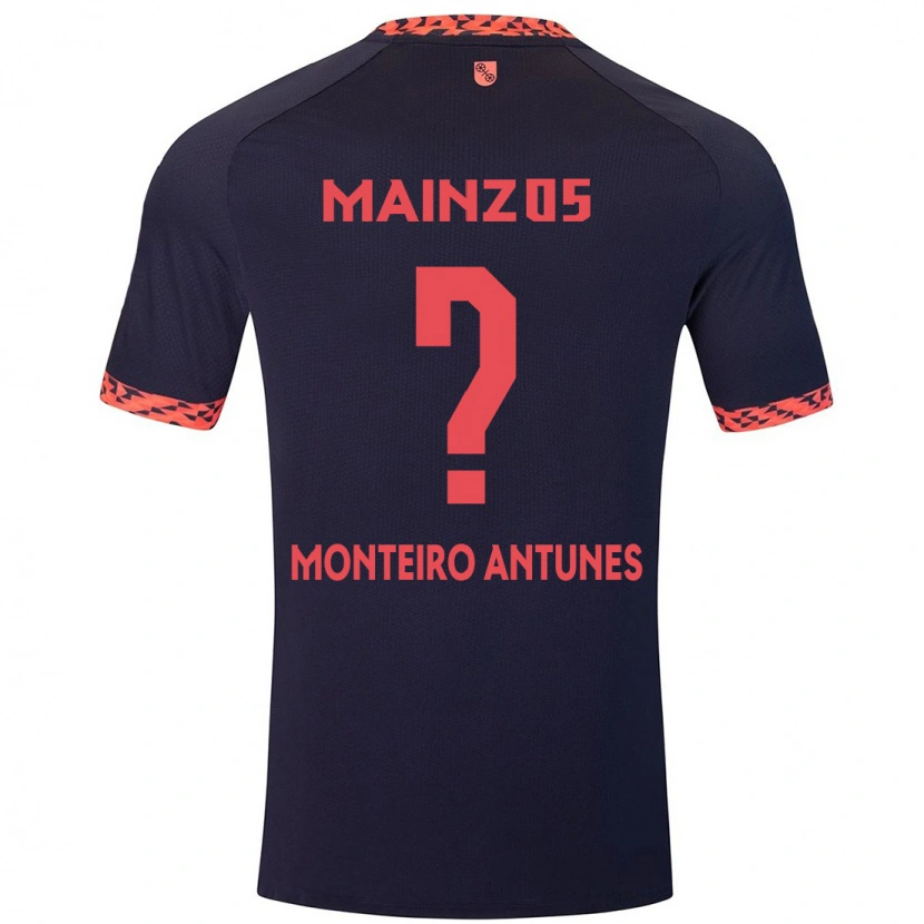 Danxen Kinder Rafael Monteiro Antunes #0 Blau Korallenrot Auswärtstrikot Trikot 2024/25 T-Shirt Schweiz