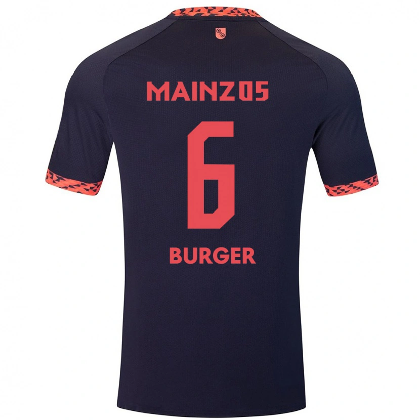 Danxen Kinder Korbinian Burger #6 Blau Korallenrot Auswärtstrikot Trikot 2024/25 T-Shirt Schweiz