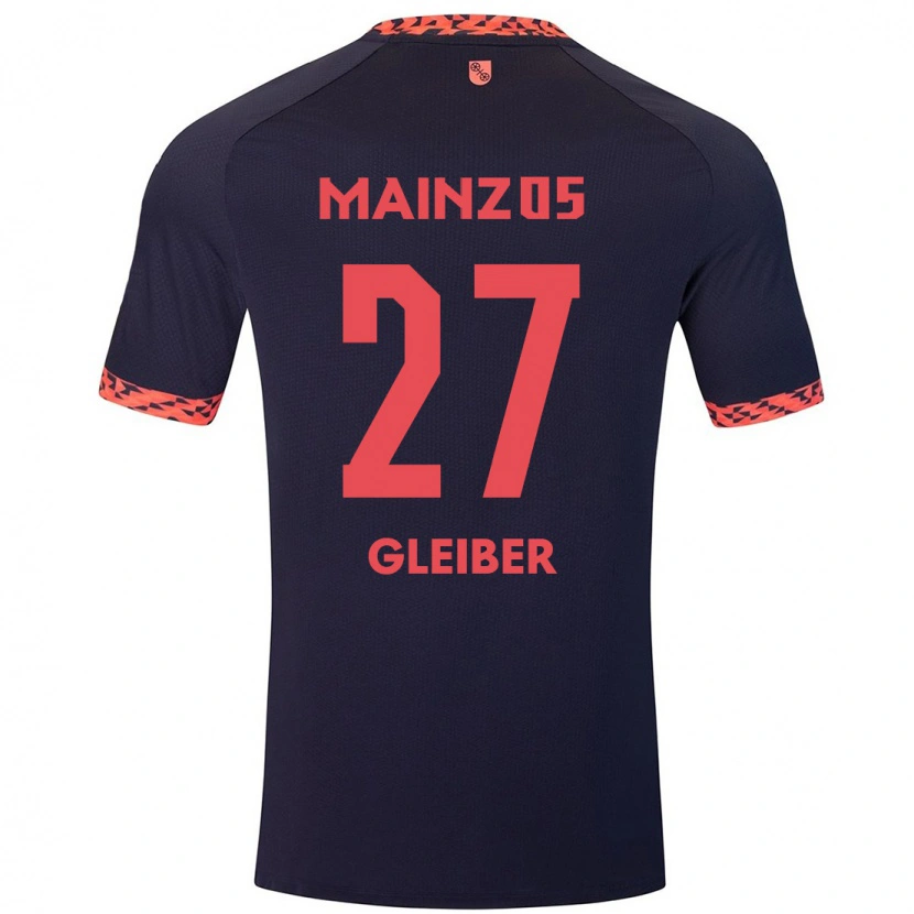 Danxen Kinder Daniel Gleiber #27 Blau Korallenrot Auswärtstrikot Trikot 2024/25 T-Shirt Schweiz