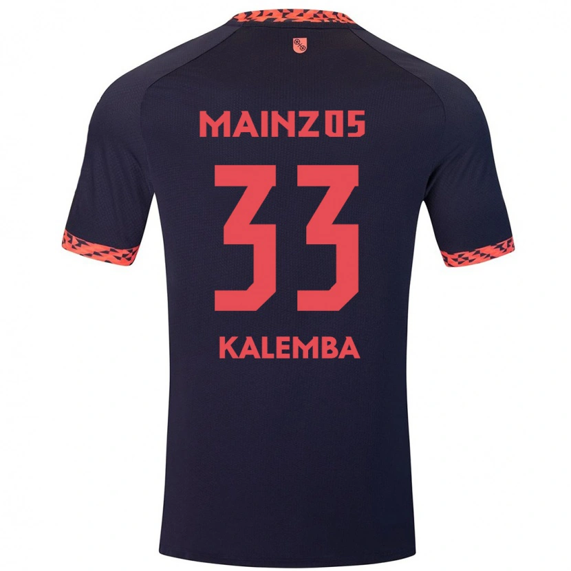 Danxen Kinder Marcel Kalemba #33 Blau Korallenrot Auswärtstrikot Trikot 2024/25 T-Shirt Schweiz