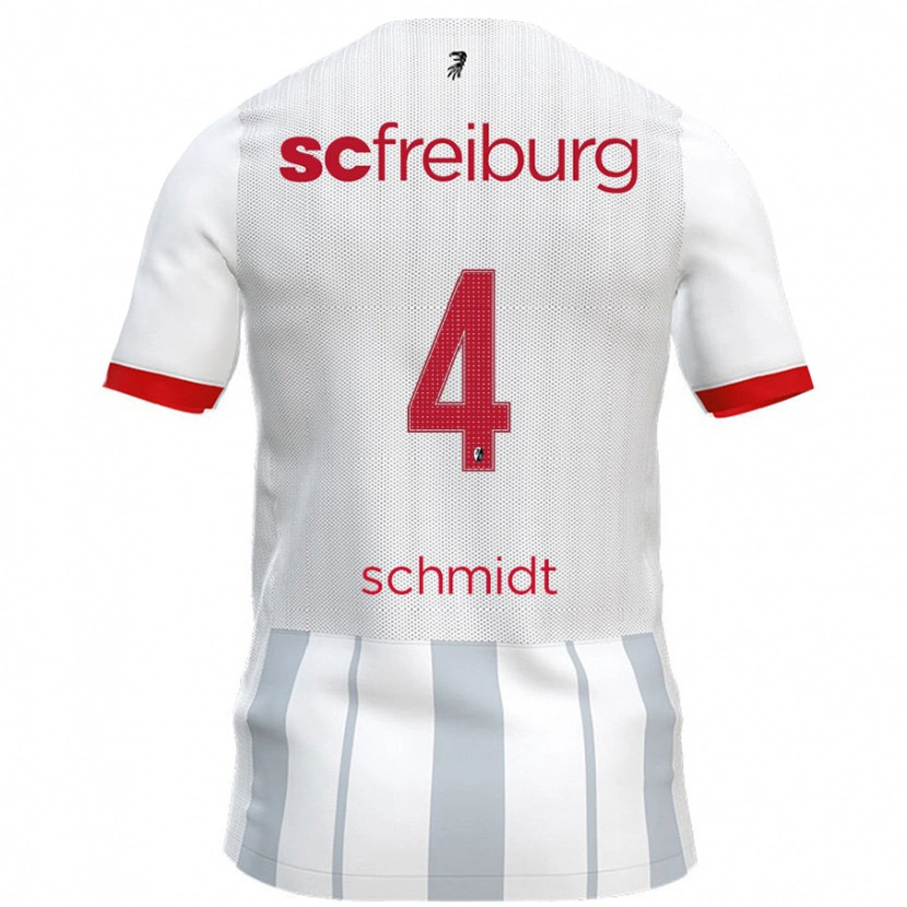 Danxen Kinder Kenneth Schmidt #4 Weiß Grau Auswärtstrikot Trikot 2024/25 T-Shirt Schweiz