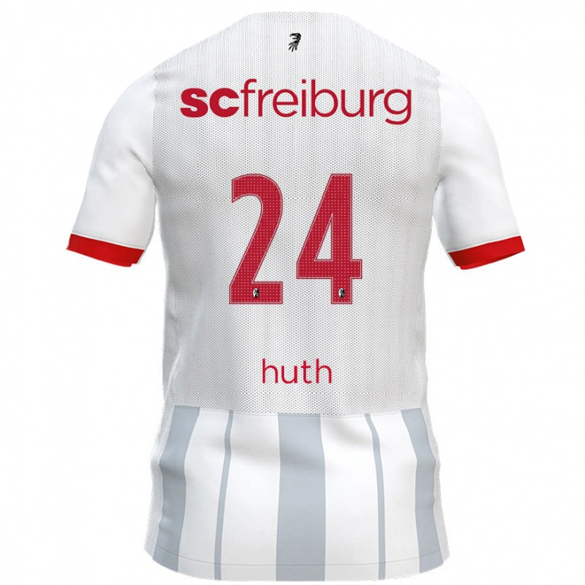 Danxen Kinder Jannik Huth #24 Weiß Grau Auswärtstrikot Trikot 2024/25 T-Shirt Schweiz