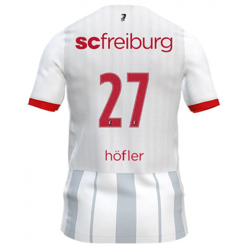 Danxen Kinder Nicolas Höfler #27 Weiß Grau Auswärtstrikot Trikot 2024/25 T-Shirt Schweiz