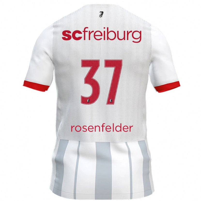 Danxen Kinder Max Rosenfelder #37 Weiß Grau Auswärtstrikot Trikot 2024/25 T-Shirt Schweiz