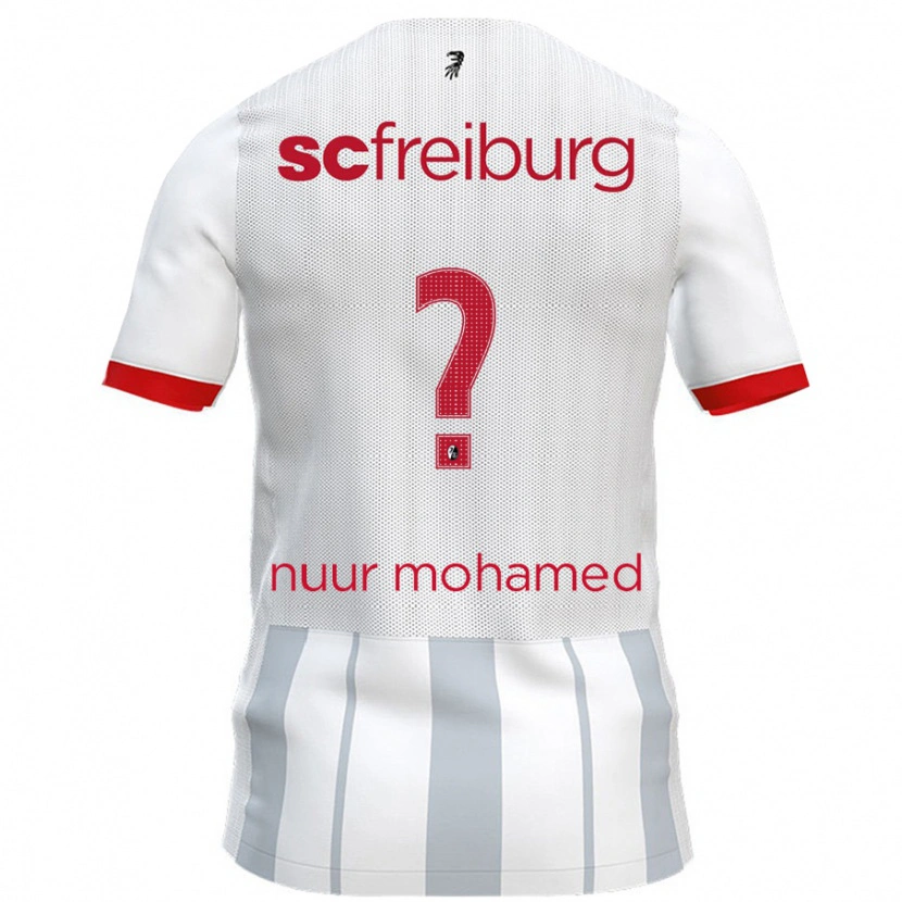 Danxen Kinder Billal Nuur Mohamed #0 Weiß Grau Auswärtstrikot Trikot 2024/25 T-Shirt Schweiz