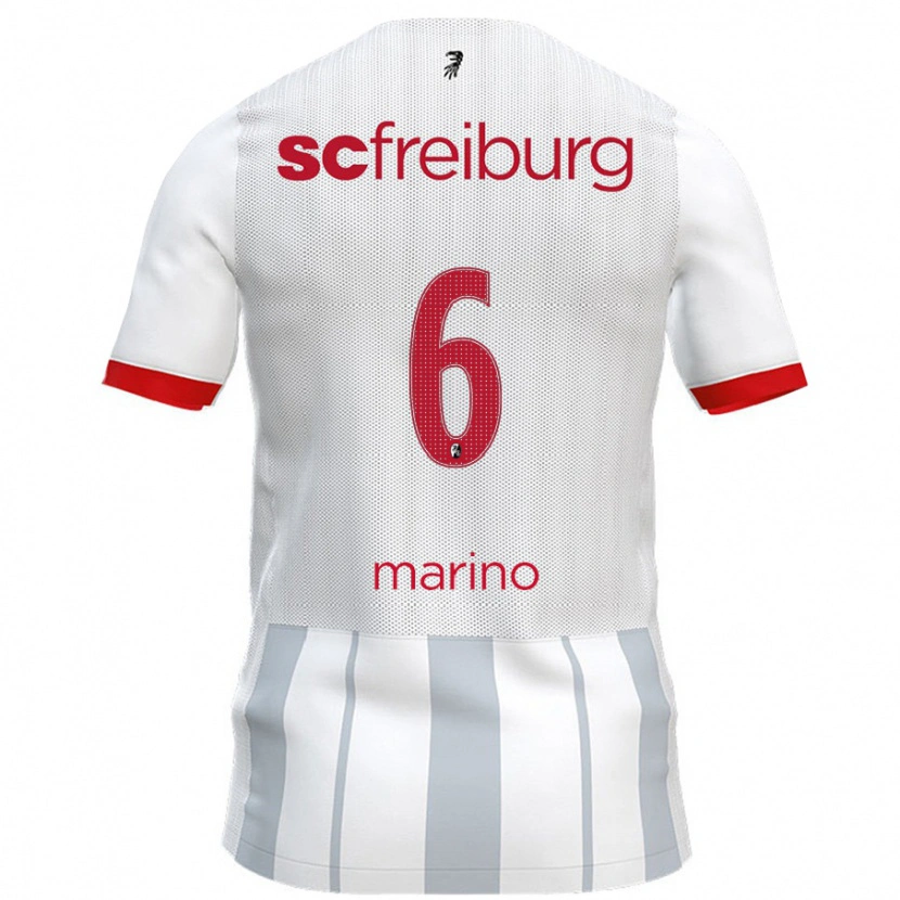 Danxen Kinder Luca Marino #6 Weiß Grau Auswärtstrikot Trikot 2024/25 T-Shirt Schweiz