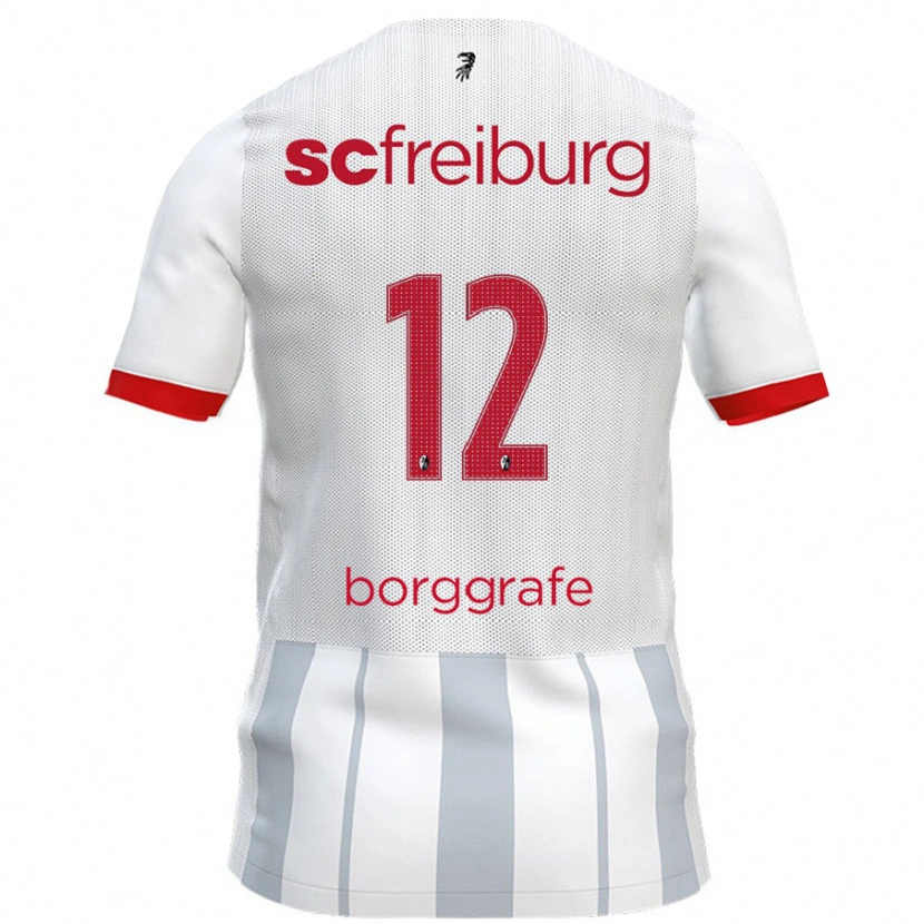 Danxen Kinder Rafaela Borggräfe #12 Weiß Grau Auswärtstrikot Trikot 2024/25 T-Shirt Schweiz