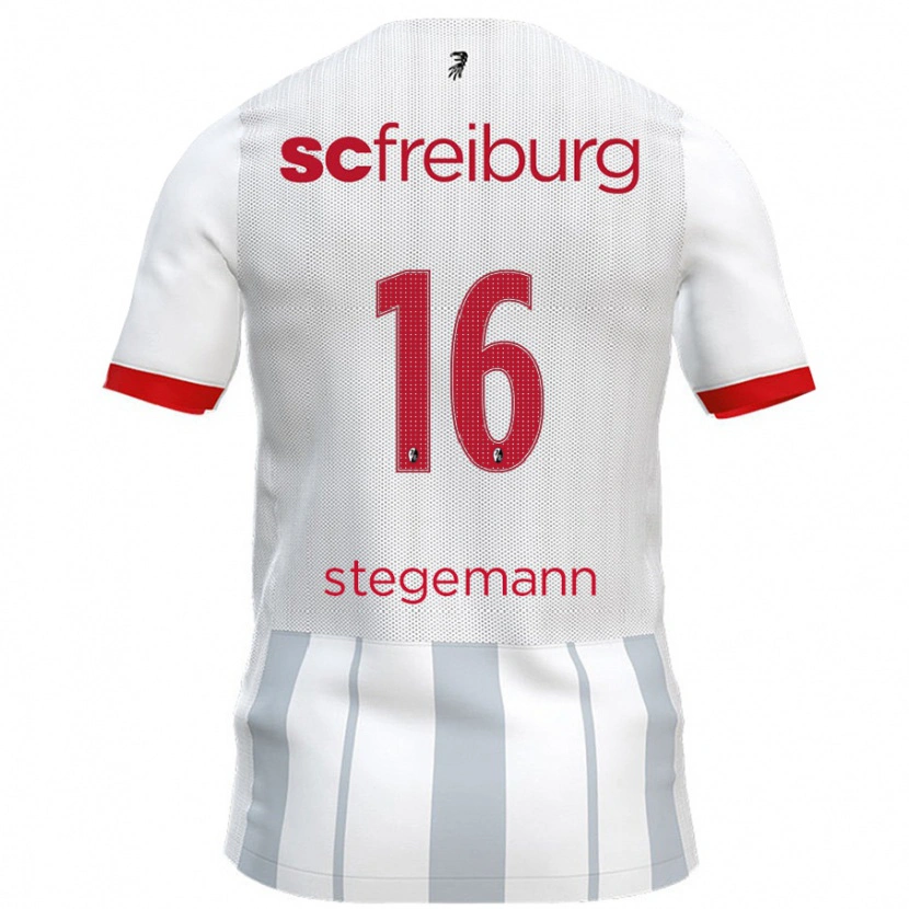 Danxen Kinder Greta Stegemann #16 Weiß Grau Auswärtstrikot Trikot 2024/25 T-Shirt Schweiz