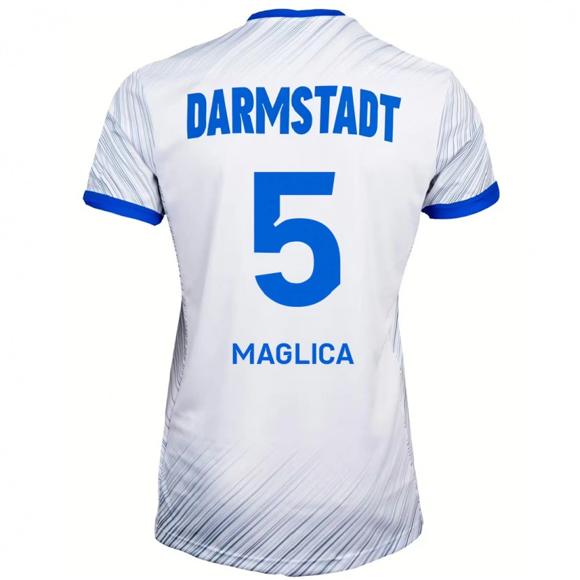 Danxen Kinder Matej Maglica #5 Weiß Blau Auswärtstrikot Trikot 2024/25 T-Shirt Schweiz