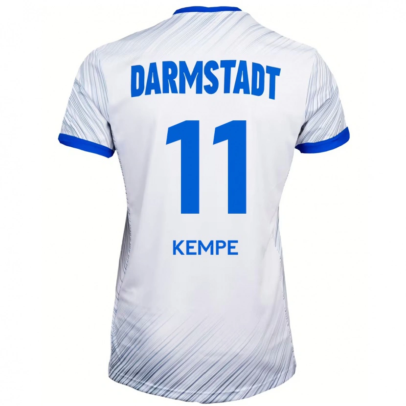 Danxen Kinder Tobias Kempe #11 Weiß Blau Auswärtstrikot Trikot 2024/25 T-Shirt Schweiz