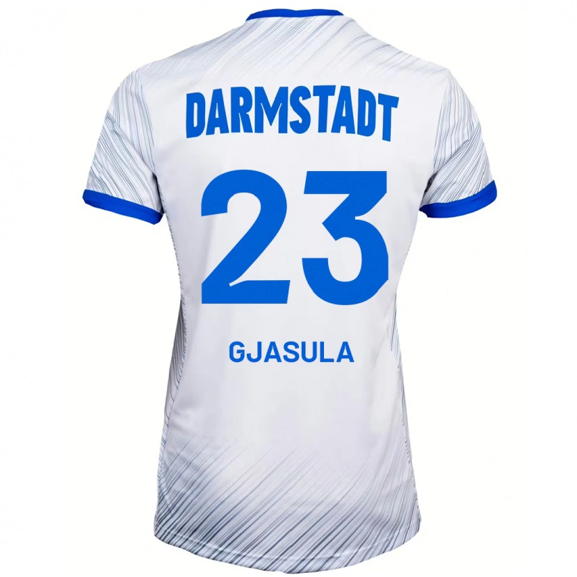 Danxen Kinder Klaus Gjasula #23 Weiß Blau Auswärtstrikot Trikot 2024/25 T-Shirt Schweiz