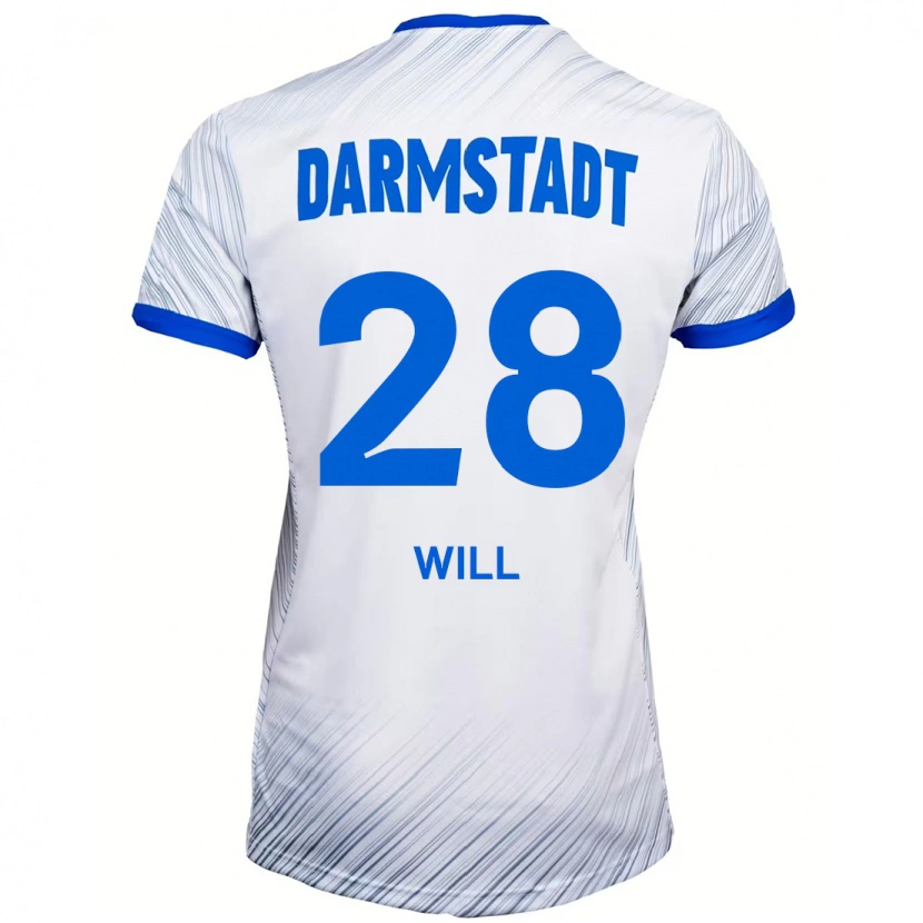 Danxen Kinder Paul Will #28 Weiß Blau Auswärtstrikot Trikot 2024/25 T-Shirt Schweiz