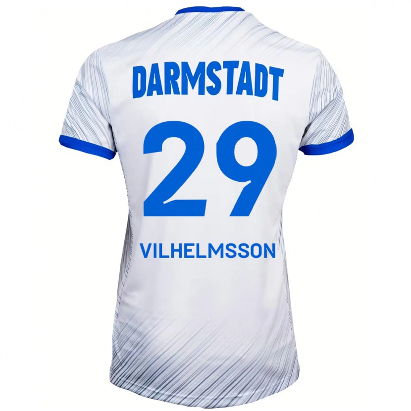 Danxen Kinder Oscar Vilhelmsson #29 Weiß Blau Auswärtstrikot Trikot 2024/25 T-Shirt Schweiz