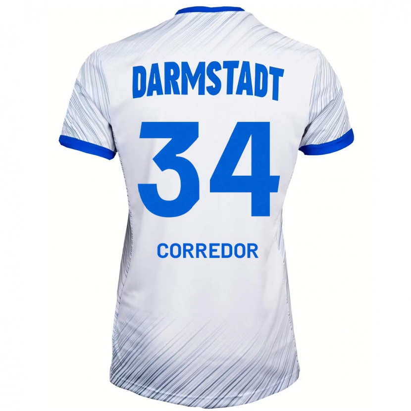 Danxen Kinder Killian Corredor #34 Weiß Blau Auswärtstrikot Trikot 2024/25 T-Shirt Schweiz