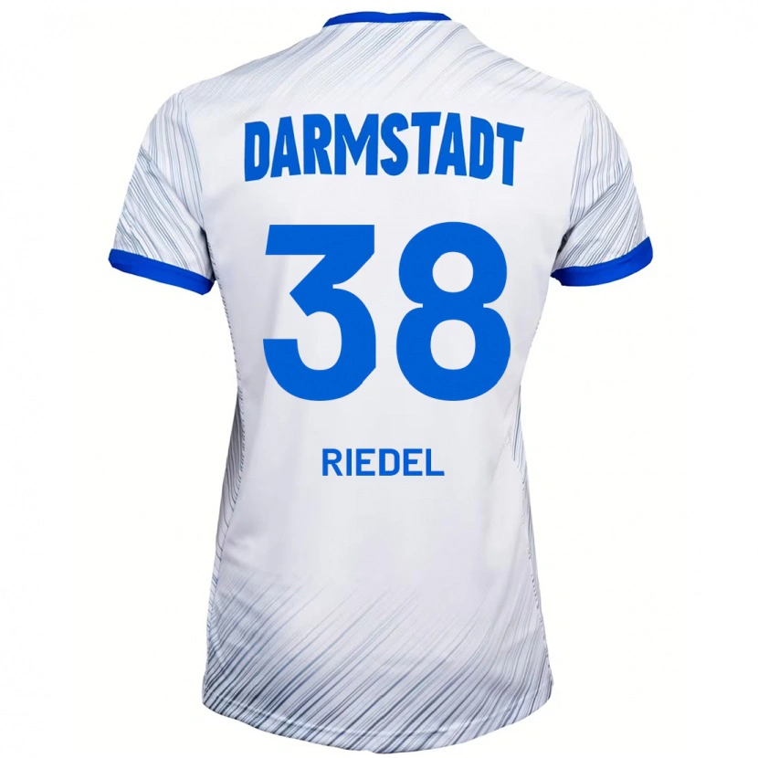 Danxen Kinder Clemens Riedel #38 Weiß Blau Auswärtstrikot Trikot 2024/25 T-Shirt Schweiz