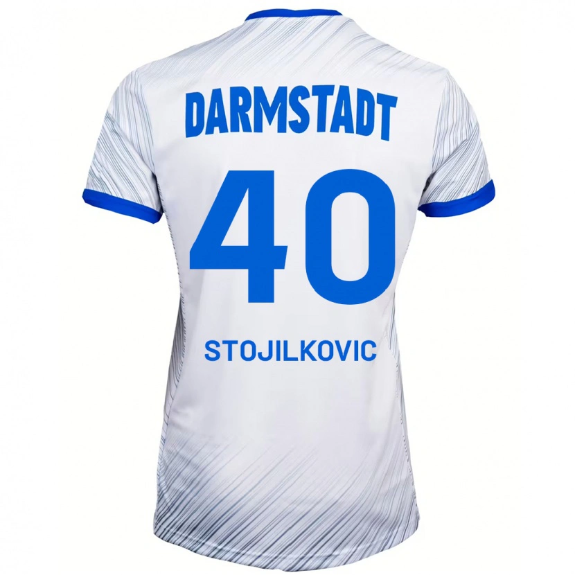 Danxen Kinder Filip Stojilkovic #40 Weiß Blau Auswärtstrikot Trikot 2024/25 T-Shirt Schweiz