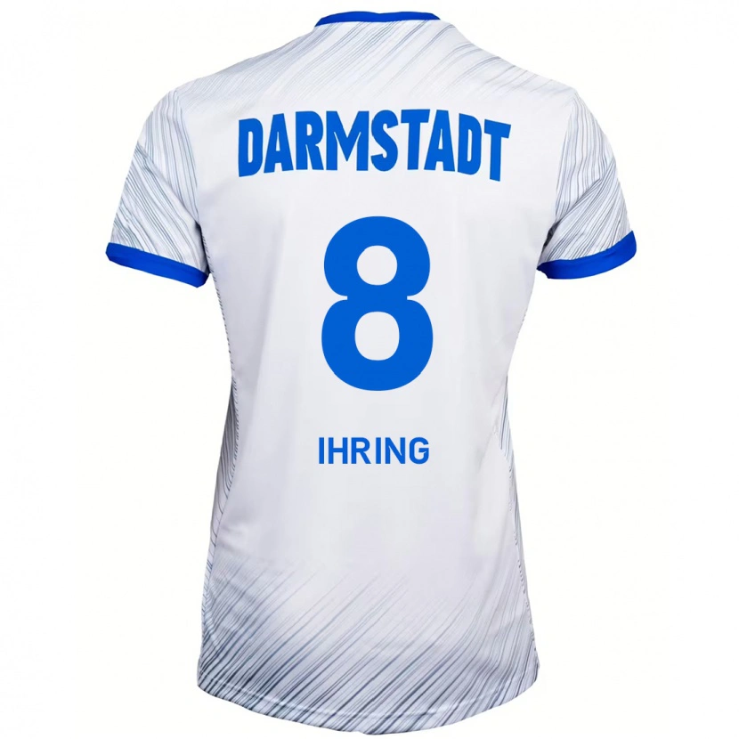 Danxen Kinder Janis Ihring #8 Weiß Blau Auswärtstrikot Trikot 2024/25 T-Shirt Schweiz