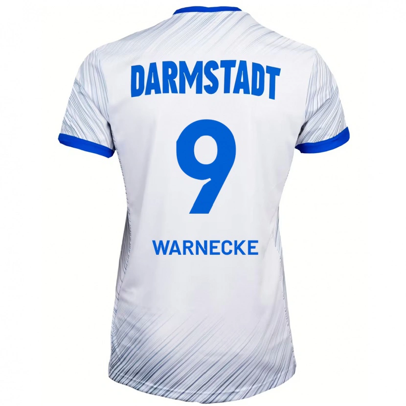 Danxen Kinder Ben Warnecke #9 Weiß Blau Auswärtstrikot Trikot 2024/25 T-Shirt Schweiz