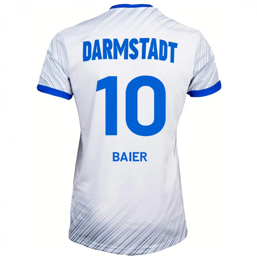 Danxen Kinder Nico Baier #10 Weiß Blau Auswärtstrikot Trikot 2024/25 T-Shirt Schweiz