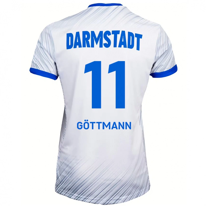 Danxen Kinder Levin Göttmann #11 Weiß Blau Auswärtstrikot Trikot 2024/25 T-Shirt Schweiz