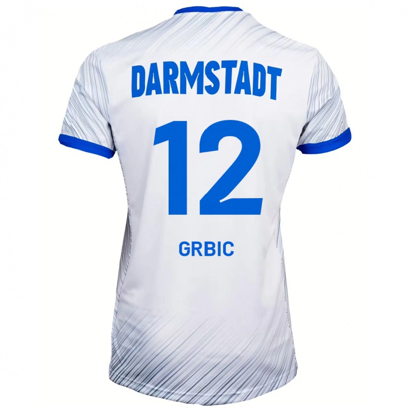 Danxen Kinder Viktor Grbic #12 Weiß Blau Auswärtstrikot Trikot 2024/25 T-Shirt Schweiz