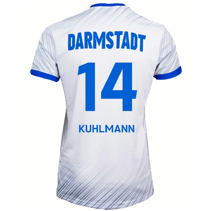 Danxen Kinder Marcel Kuhlmann #14 Weiß Blau Auswärtstrikot Trikot 2024/25 T-Shirt Schweiz