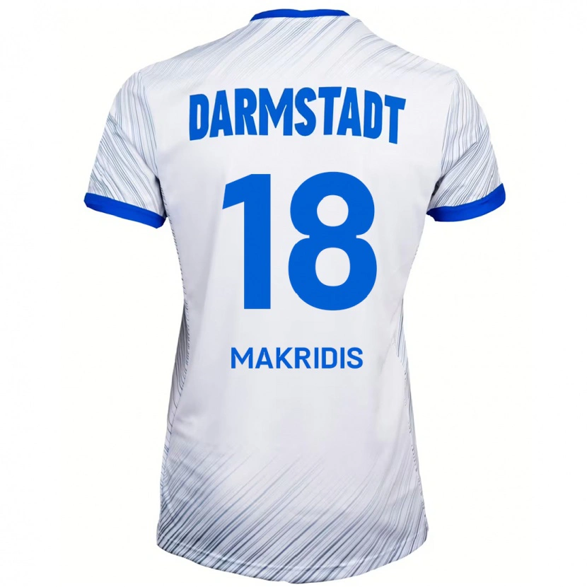 Danxen Kinder Georgios Makridis #18 Weiß Blau Auswärtstrikot Trikot 2024/25 T-Shirt Schweiz