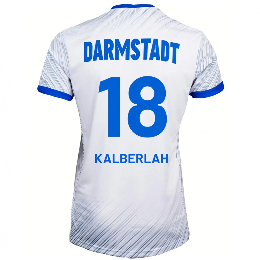 Danxen Kinder Simon Kalberlah #18 Weiß Blau Auswärtstrikot Trikot 2024/25 T-Shirt Schweiz