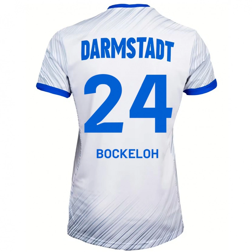 Danxen Kinder Leonhard Bockeloh #24 Weiß Blau Auswärtstrikot Trikot 2024/25 T-Shirt Schweiz