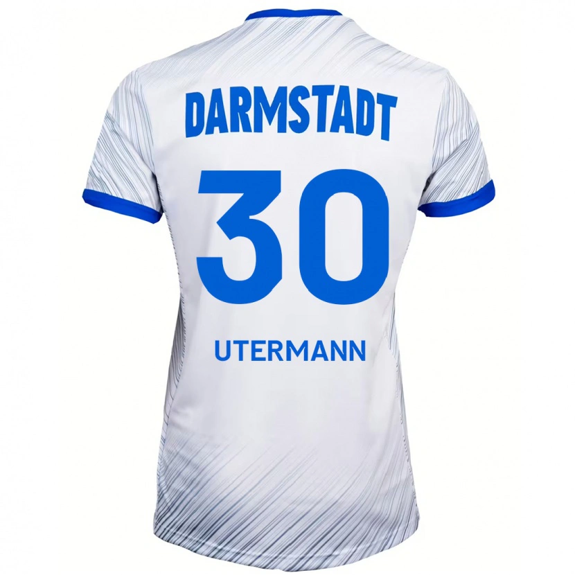 Danxen Kinder Anton Utermann #30 Weiß Blau Auswärtstrikot Trikot 2024/25 T-Shirt Schweiz