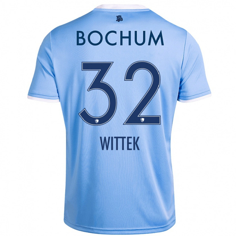 Danxen Kinder Maximilian Wittek #32 Himmelblau Auswärtstrikot Trikot 2024/25 T-Shirt Schweiz