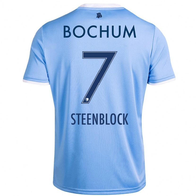 Danxen Kinder Jannis Steenblock #7 Himmelblau Auswärtstrikot Trikot 2024/25 T-Shirt Schweiz