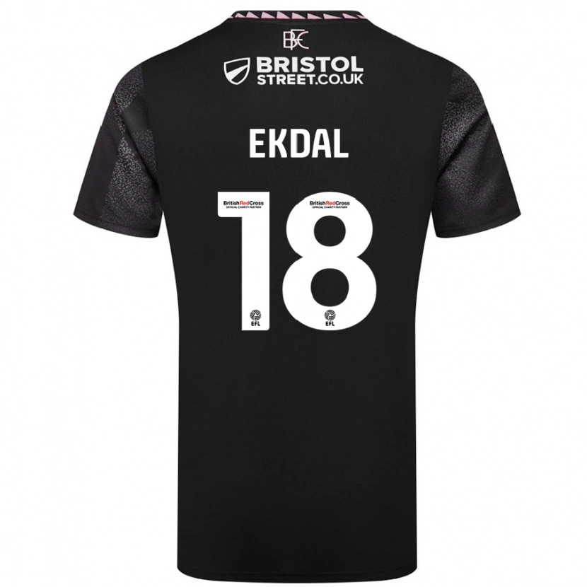 Danxen Kinder Hjalmar Ekdal #18 Schwarz Auswärtstrikot Trikot 2024/25 T-Shirt Schweiz