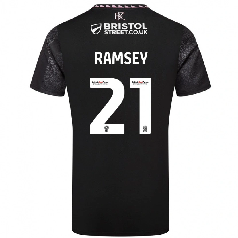 Danxen Kinder Aaron Ramsey #21 Schwarz Auswärtstrikot Trikot 2024/25 T-Shirt Schweiz