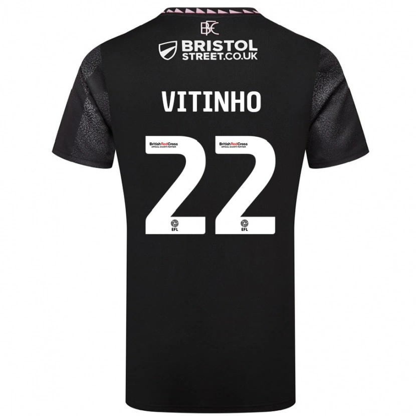 Danxen Kinder Vitinho #22 Schwarz Auswärtstrikot Trikot 2024/25 T-Shirt Schweiz