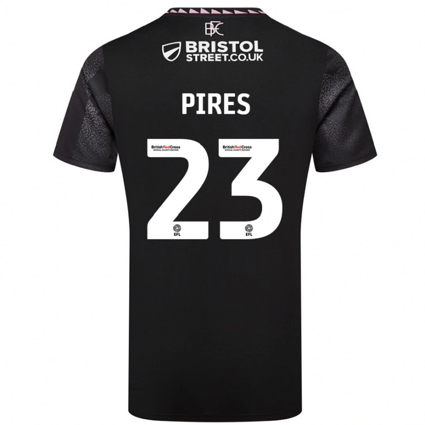 Danxen Kinder Lucas Pires #23 Schwarz Auswärtstrikot Trikot 2024/25 T-Shirt Schweiz