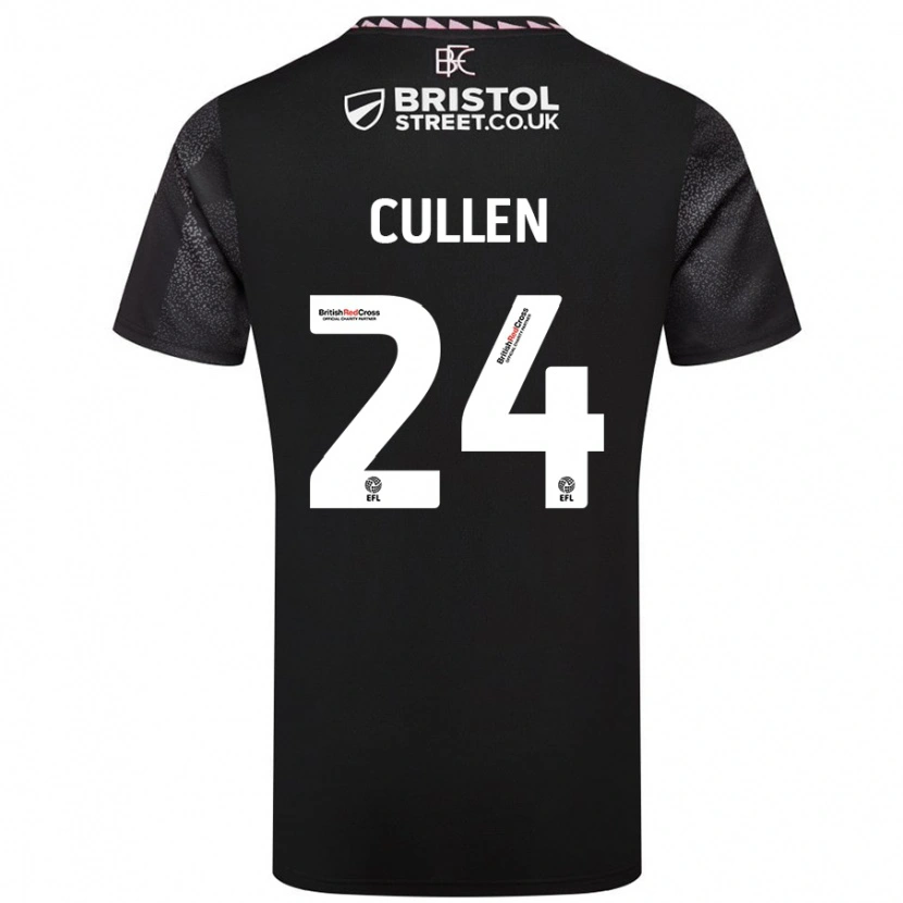 Danxen Kinder Josh Cullen #24 Schwarz Auswärtstrikot Trikot 2024/25 T-Shirt Schweiz