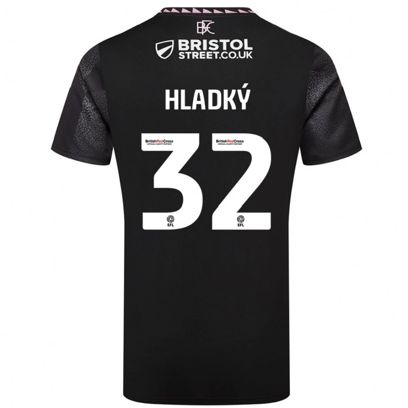 Danxen Kinder Vaclav Hladky #32 Schwarz Auswärtstrikot Trikot 2024/25 T-Shirt Schweiz