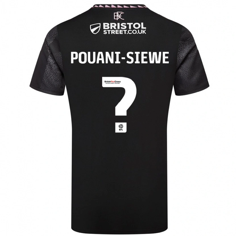 Danxen Kinder Brandon Pouani-Siewe #0 Schwarz Auswärtstrikot Trikot 2024/25 T-Shirt Schweiz