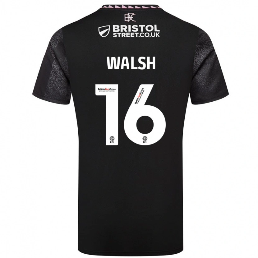 Danxen Kinder Lucy Walsh #16 Schwarz Auswärtstrikot Trikot 2024/25 T-Shirt Schweiz