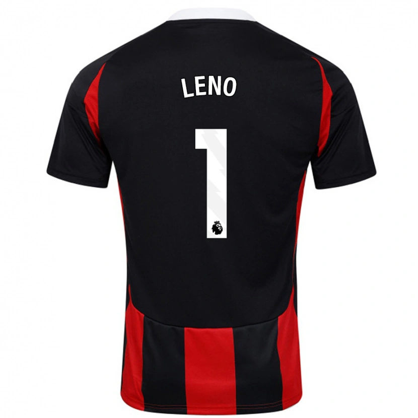 Danxen Kinder Bernd Leno #1 Schwarz Rot Auswärtstrikot Trikot 2024/25 T-Shirt Schweiz