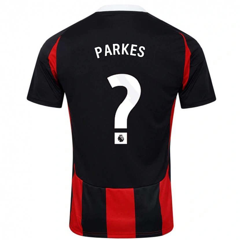 Danxen Kinder Stefan Parkes #0 Schwarz Rot Auswärtstrikot Trikot 2024/25 T-Shirt Schweiz