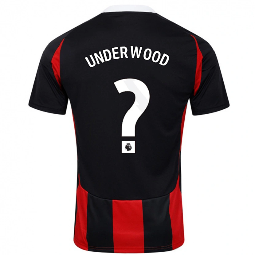 Danxen Kinder Marco Underwood #0 Schwarz Rot Auswärtstrikot Trikot 2024/25 T-Shirt Schweiz