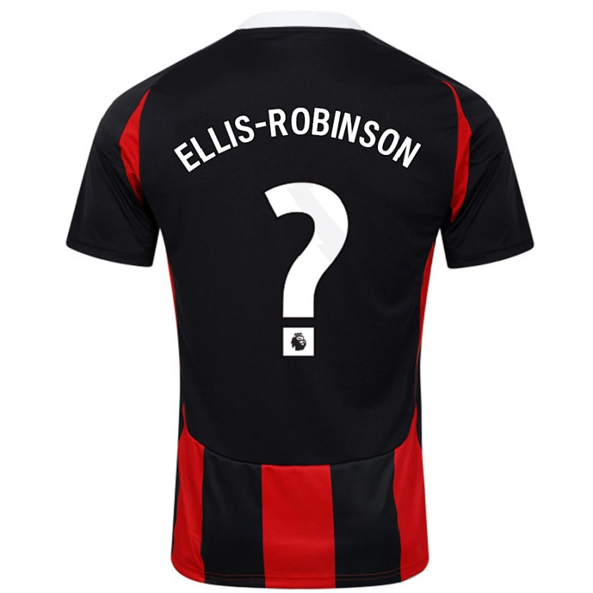 Danxen Kinder Eddie Ellis-Robinson #0 Schwarz Rot Auswärtstrikot Trikot 2024/25 T-Shirt Schweiz