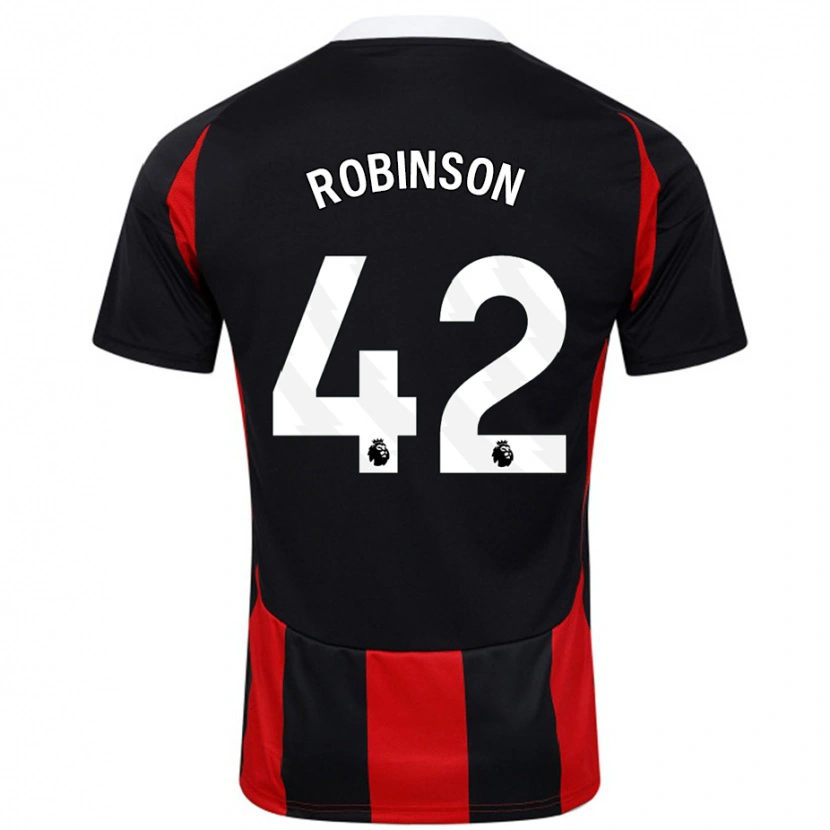 Danxen Kinder Charlie Robinson #42 Schwarz Rot Auswärtstrikot Trikot 2024/25 T-Shirt Schweiz