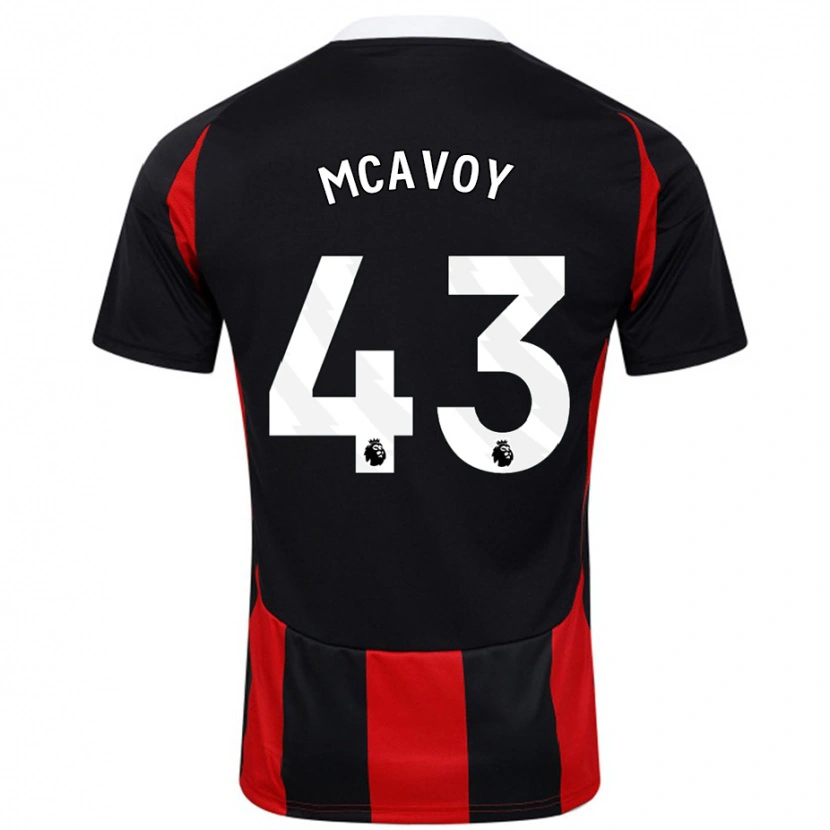 Danxen Kinder Connor Mcavoy #43 Schwarz Rot Auswärtstrikot Trikot 2024/25 T-Shirt Schweiz