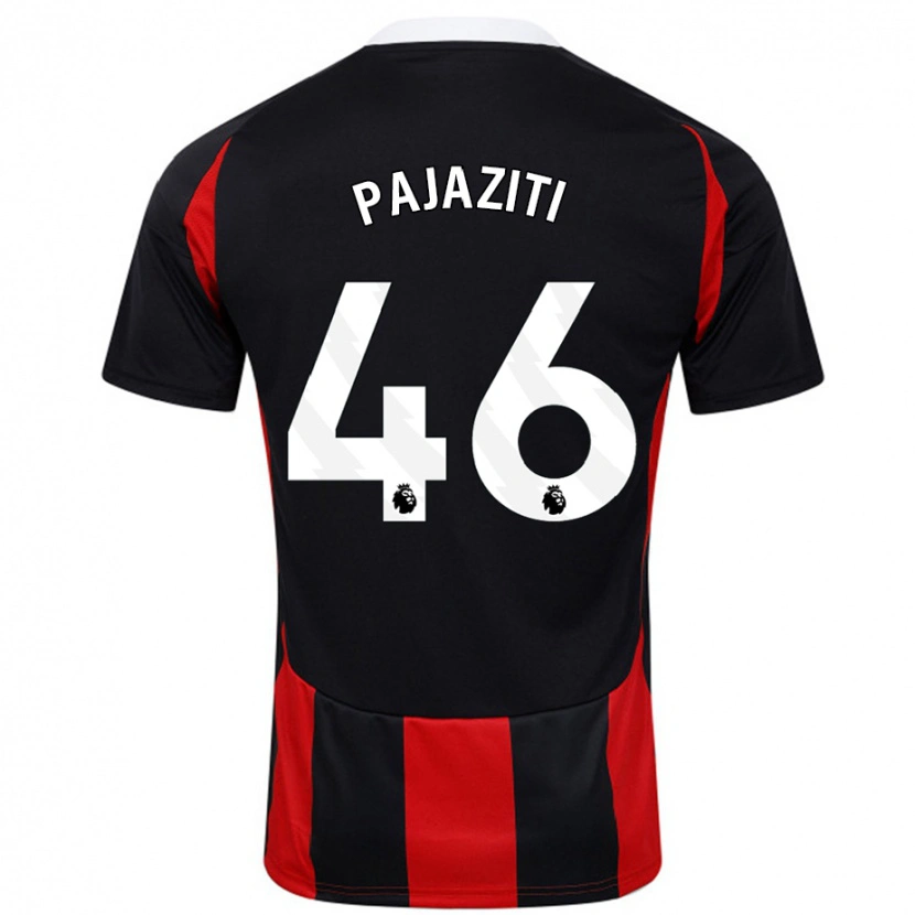 Danxen Kinder Adrion Pajaziti #46 Schwarz Rot Auswärtstrikot Trikot 2024/25 T-Shirt Schweiz