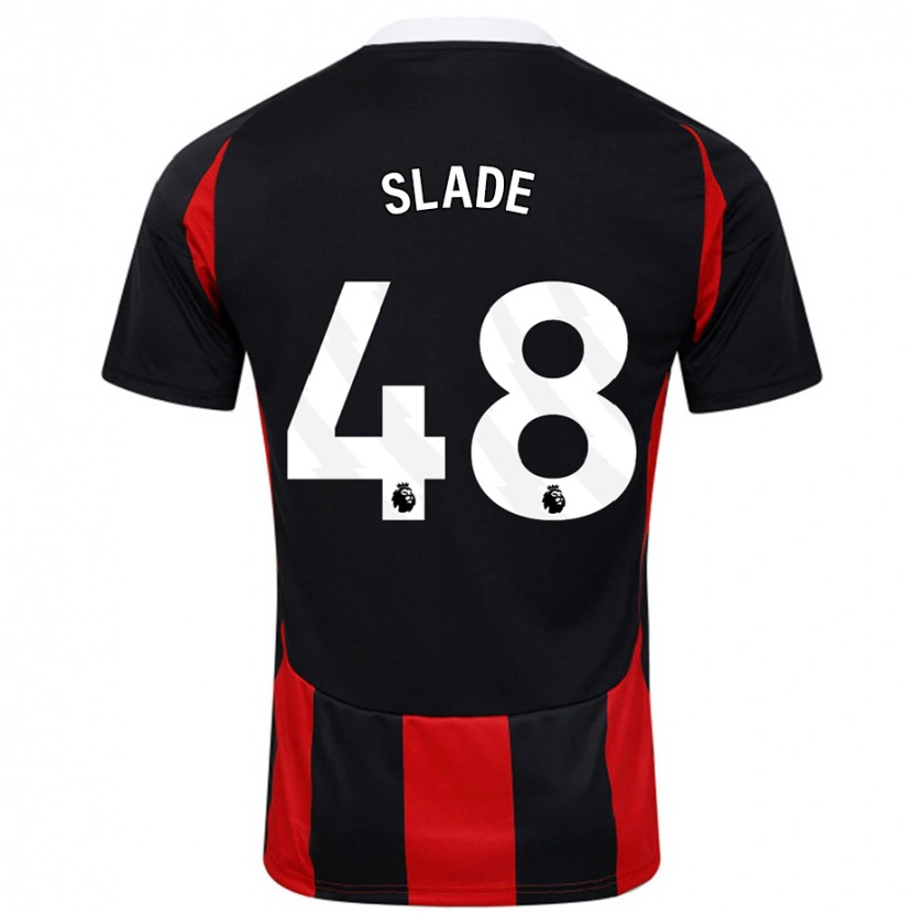 Danxen Kinder Bradley Slade #48 Schwarz Rot Auswärtstrikot Trikot 2024/25 T-Shirt Schweiz